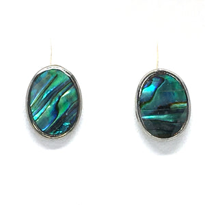 Blue Mountain Shoppes, Wild Pearl Earrings - Framed Oval