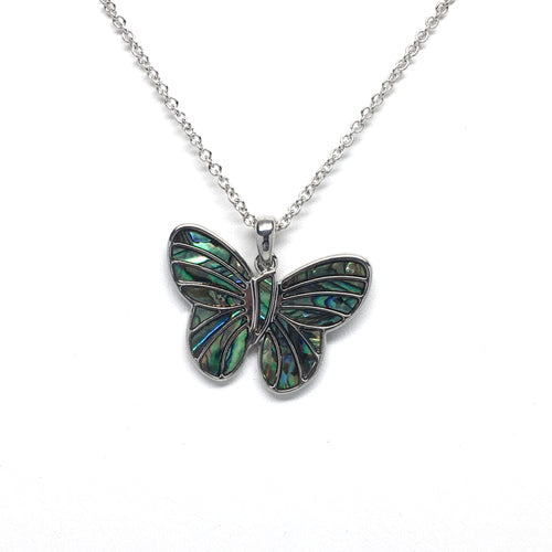 Blue Mountain Shoppes, Wild Pearl Necklace - Delicate Butterfly